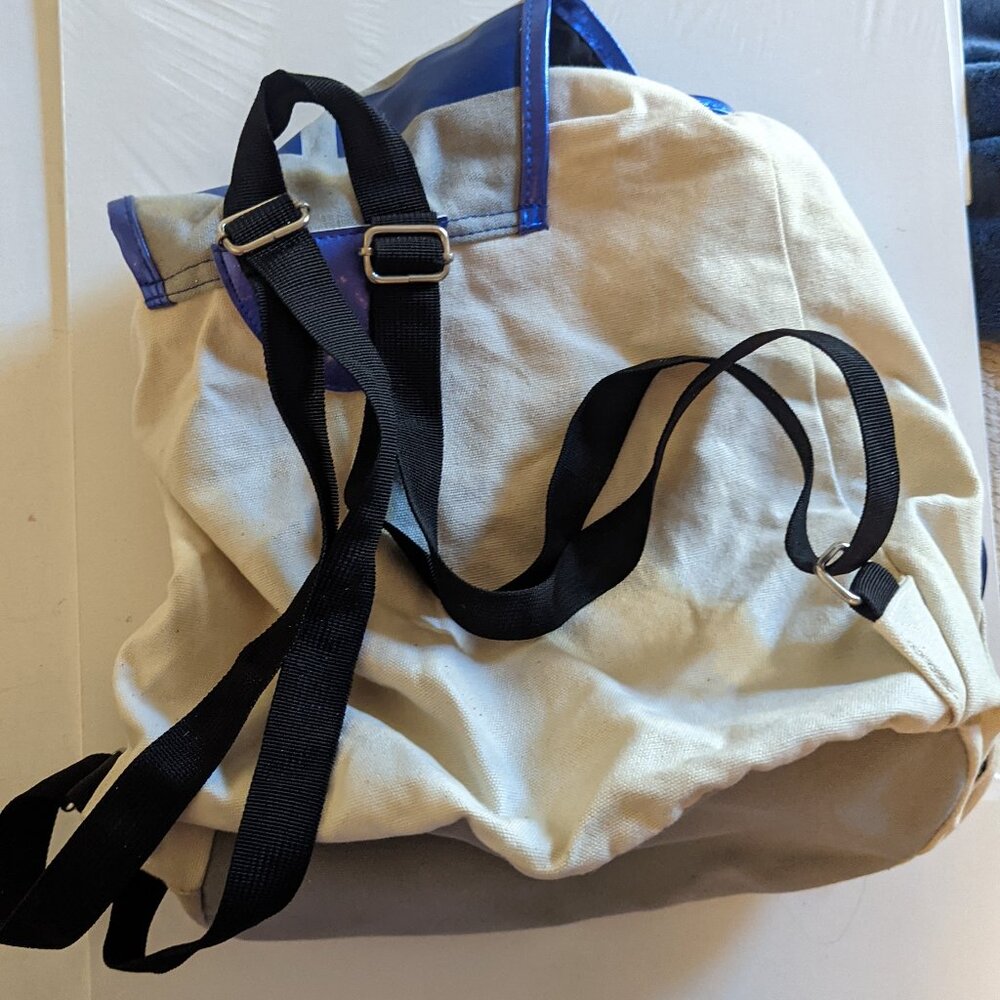 NWT R2-D2 Hot Topic Disney Backpack Star Wars Droid Blue Canvas R2D2 Collectible - Picture 9 of 11